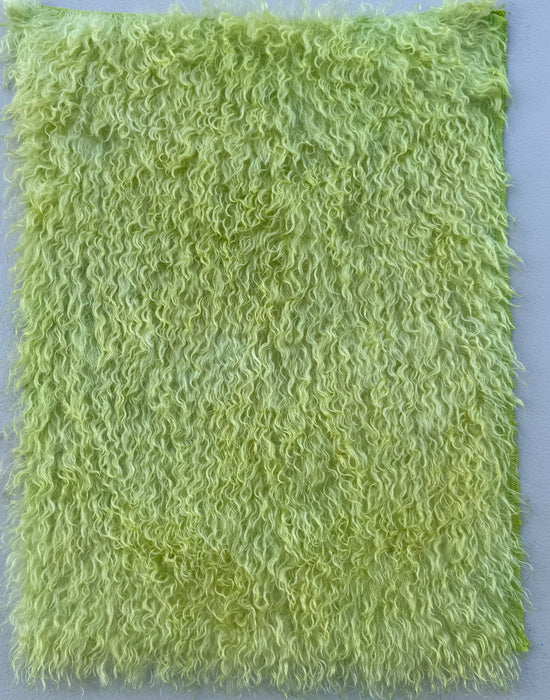 Curlylocks Mohair - Hand Dyed Lime Green - Fat 1/8m - JUL020