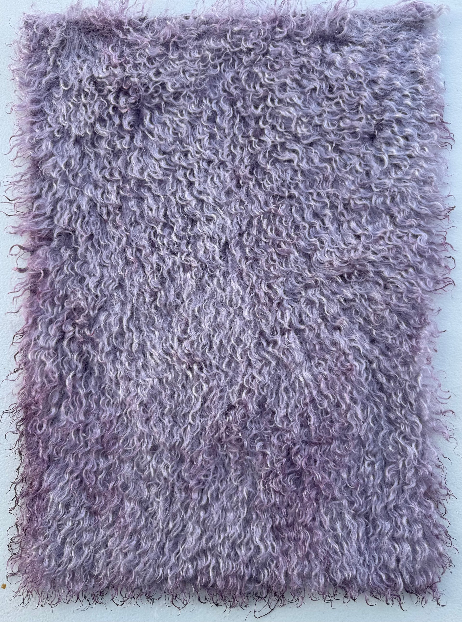 Curlylocks Mohair - Hand Dyed Silver Mauve - Fat 1/8m - JUL021
