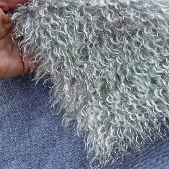 Curlylocks Mohair - Hand Dyed Violet Sage Batik - Fat 1/8m - JUL022