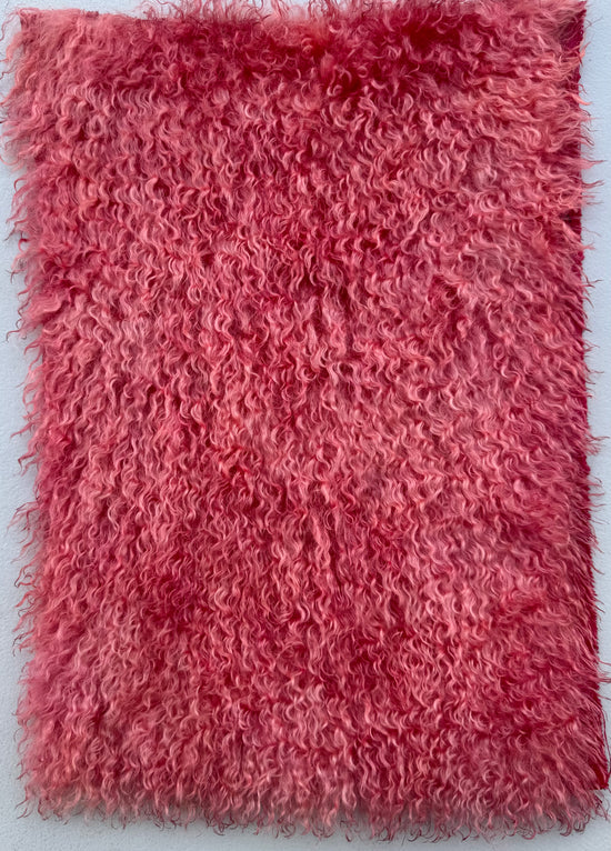 Curlylocks Mohair - Hand Dyed Ruby Grapefruit - Fat 1/8m - JUL023