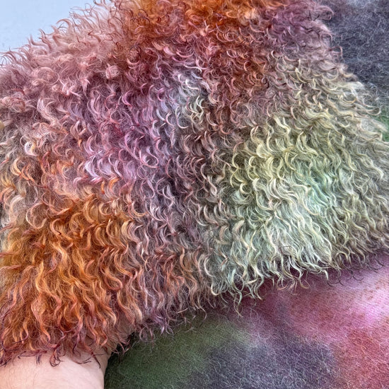 Curlylocks Mohair - Hand Dyed Autumn Leaves - Fat 1/8m - JUL026