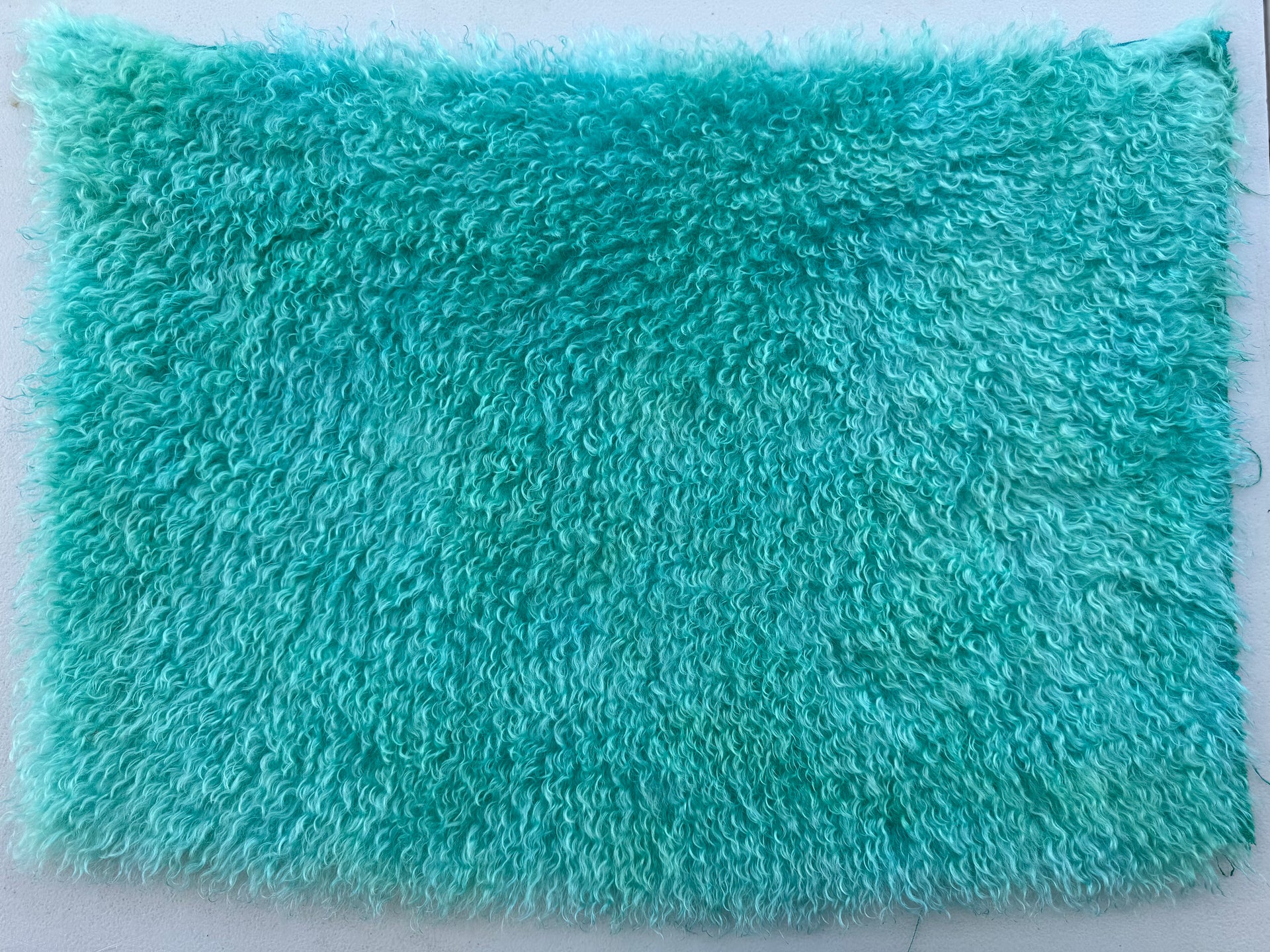 Curlylocks Mohair - Hand Dyed Turquoise - Fat 1/4m - JUL031