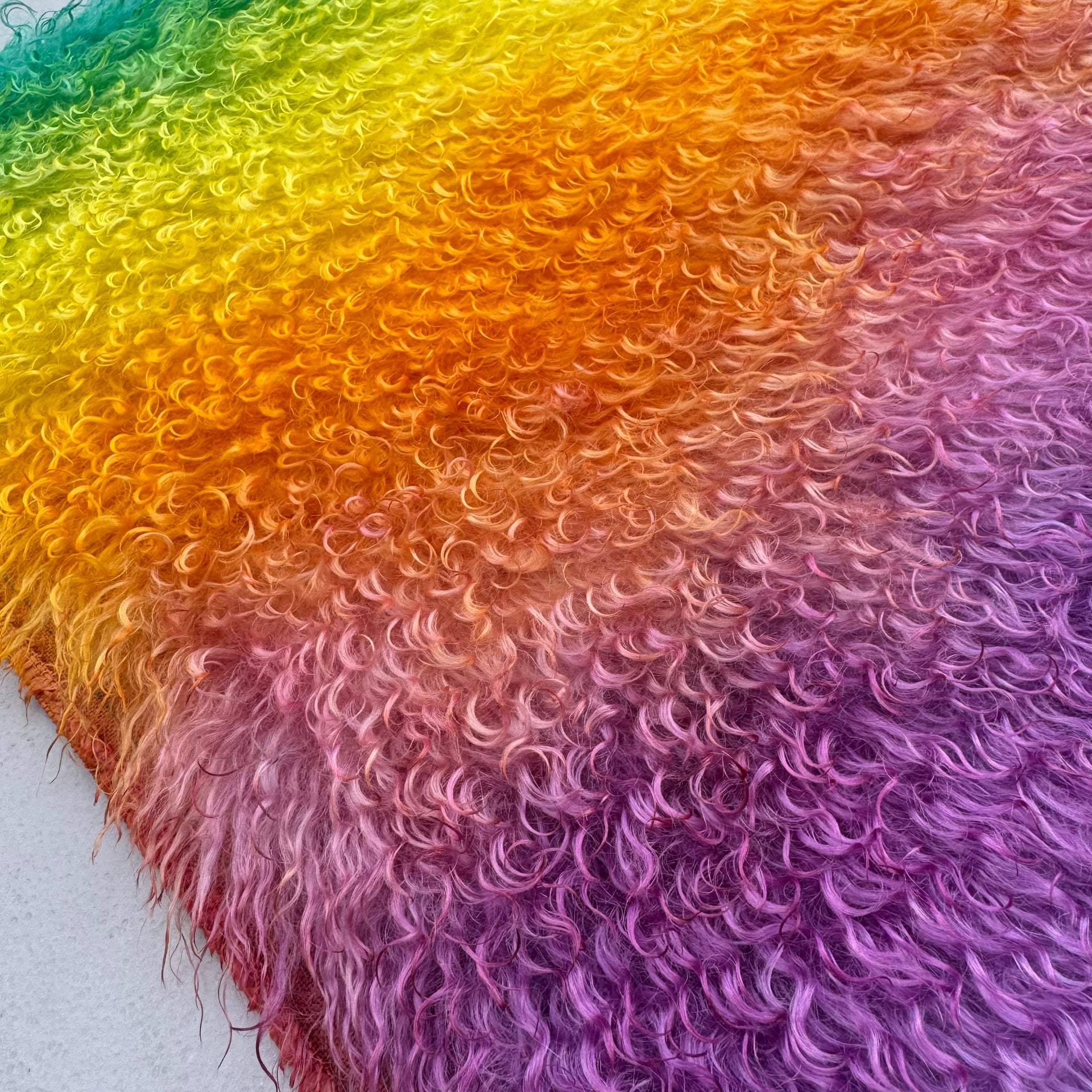 Curlylocks Mohair - Hand Dyed Sunset - Fat 1/4m - JUL036