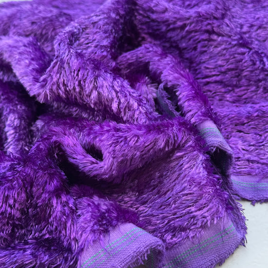 Textured Viscose - Hand Dyed Violet - Fat 1/8m - JUL039