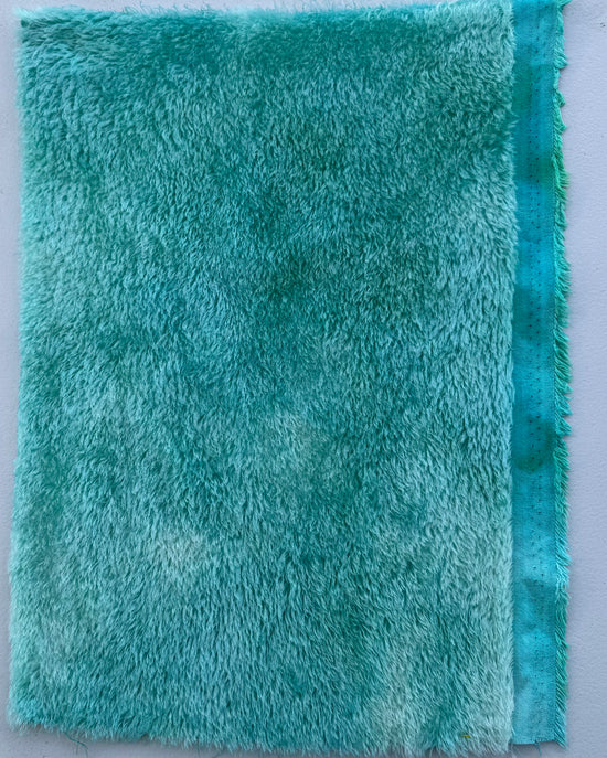Classic Medium Straight Mohair - Hand Dyed Aqua Batik - Fat 1/8m - JUL056