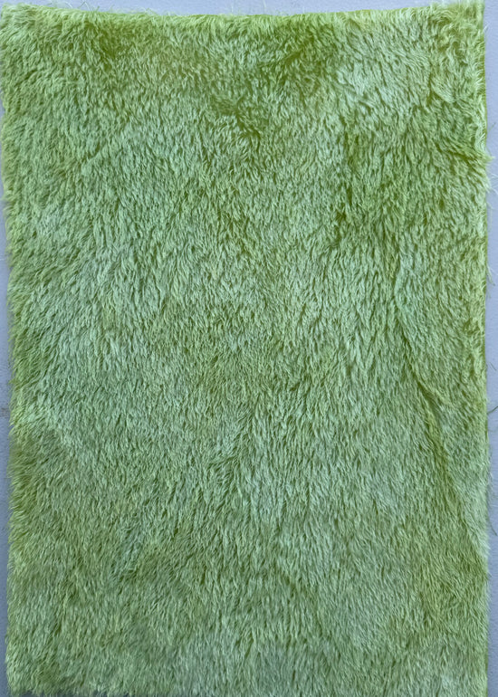 Classic Medium Straight Mohair - Hand Dyed Lime Batik - Fat 1/8m - JUL061