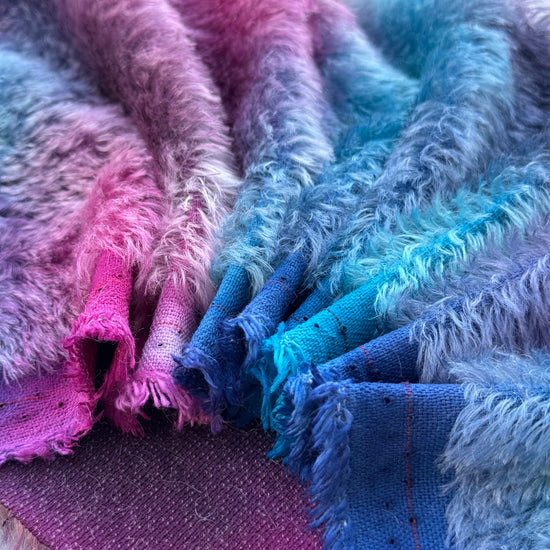 Classic Medium Straight Mohair - Hand Dyed Mixed Berries - Fat 1/8m - JUL062