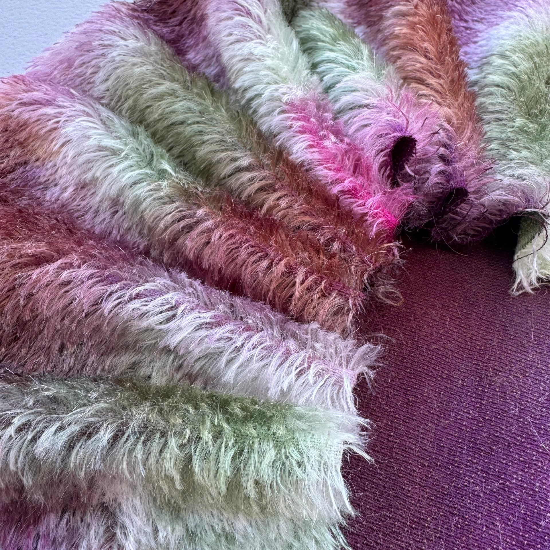 Classic Medium Straight Mohair - Hand Dyed Cottage Garden - Fat 1/8m - JUL066