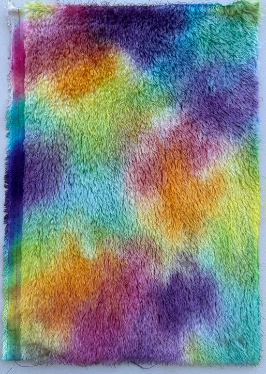 Classic Medium Straight Mohair - Hand Dyed Rainbow Sky - Fat 1/8m - JUL067