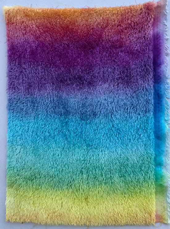 Classic Medium Straight Mohair - Hand Dyed Rainbow - Fat 1/8m - JUL069