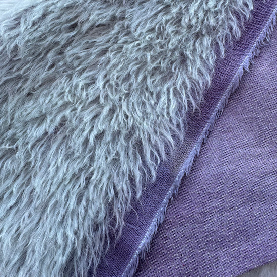 Shaggy 23mm Mohair - Hand Dyed Violet Sage - Fat 1/8m - JUL077