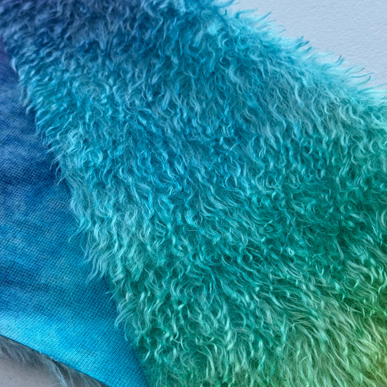 Shaggy 23mm Mohair - Hand Dyed Cool Waters - Fat 1/8m - JUL079