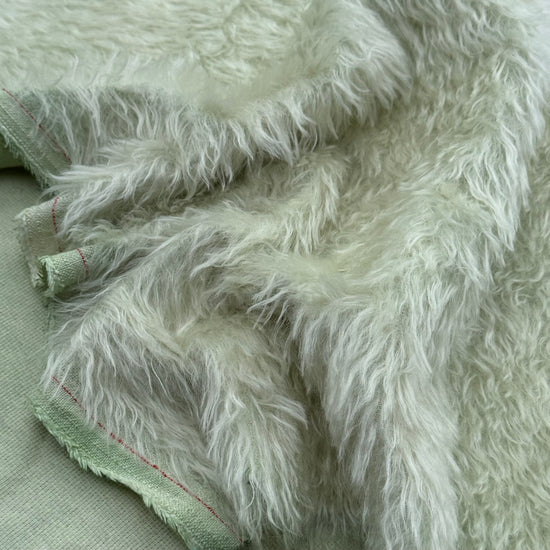 Shaggy 23mm Mohair - Hand Dyed Pastel Sage Green - Fat 1/4m - JUL087