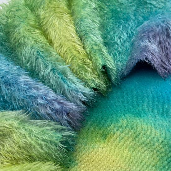 Shaggy 23mm Mohair - Hand Dyed Summer Waters - Fat 1/4m - JUL089