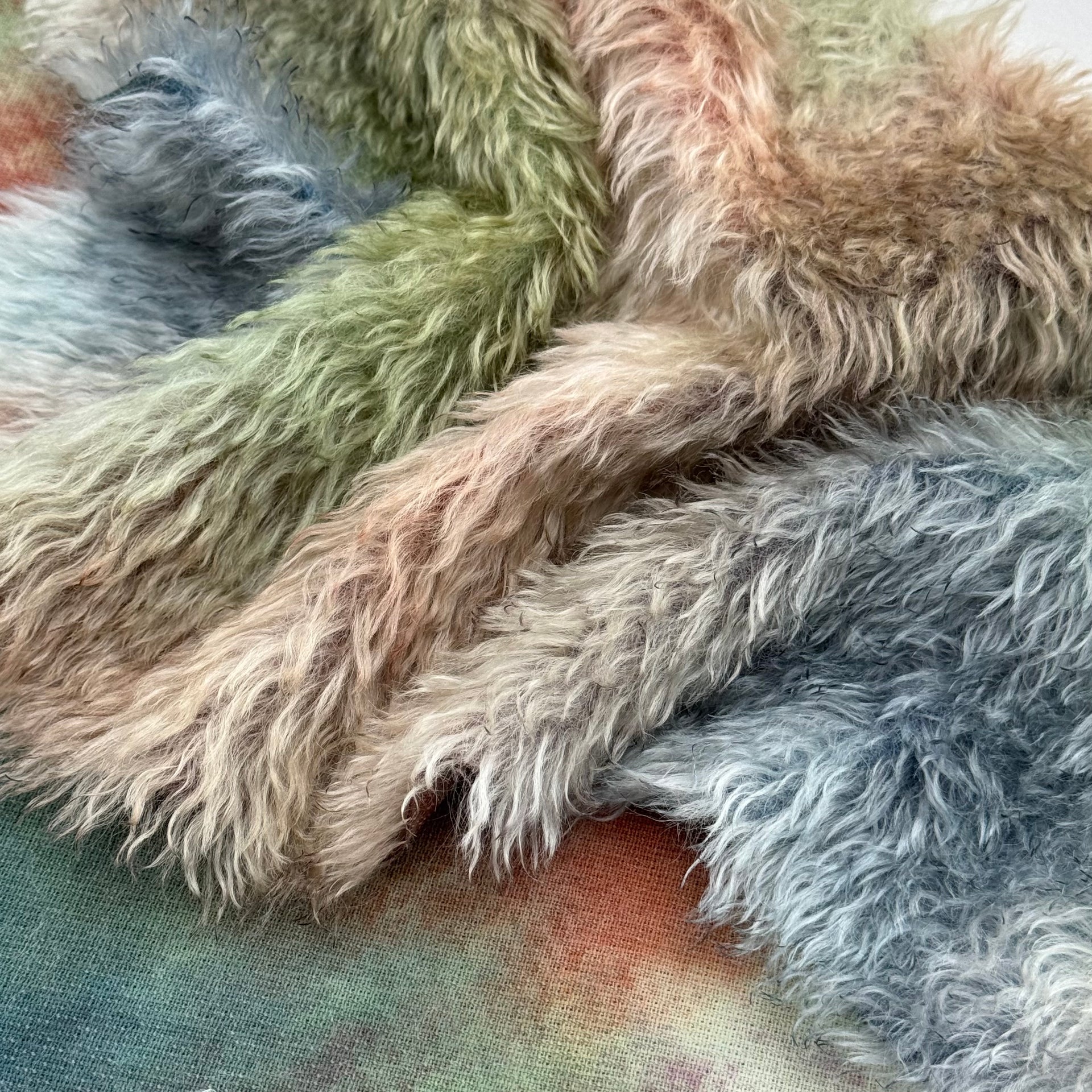 Shaggy 23mm Mohair - Hand Dyed Winter Forest - Fat 1/4m - JUL090