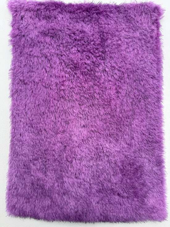Medium Alpaca  - Hand Dyed Violet Grape - Fat 1/8m - JUL094