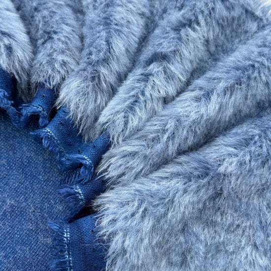Medium Alpaca  - Hand Dyed Denim Blue - Fat 1/8m - JUL097