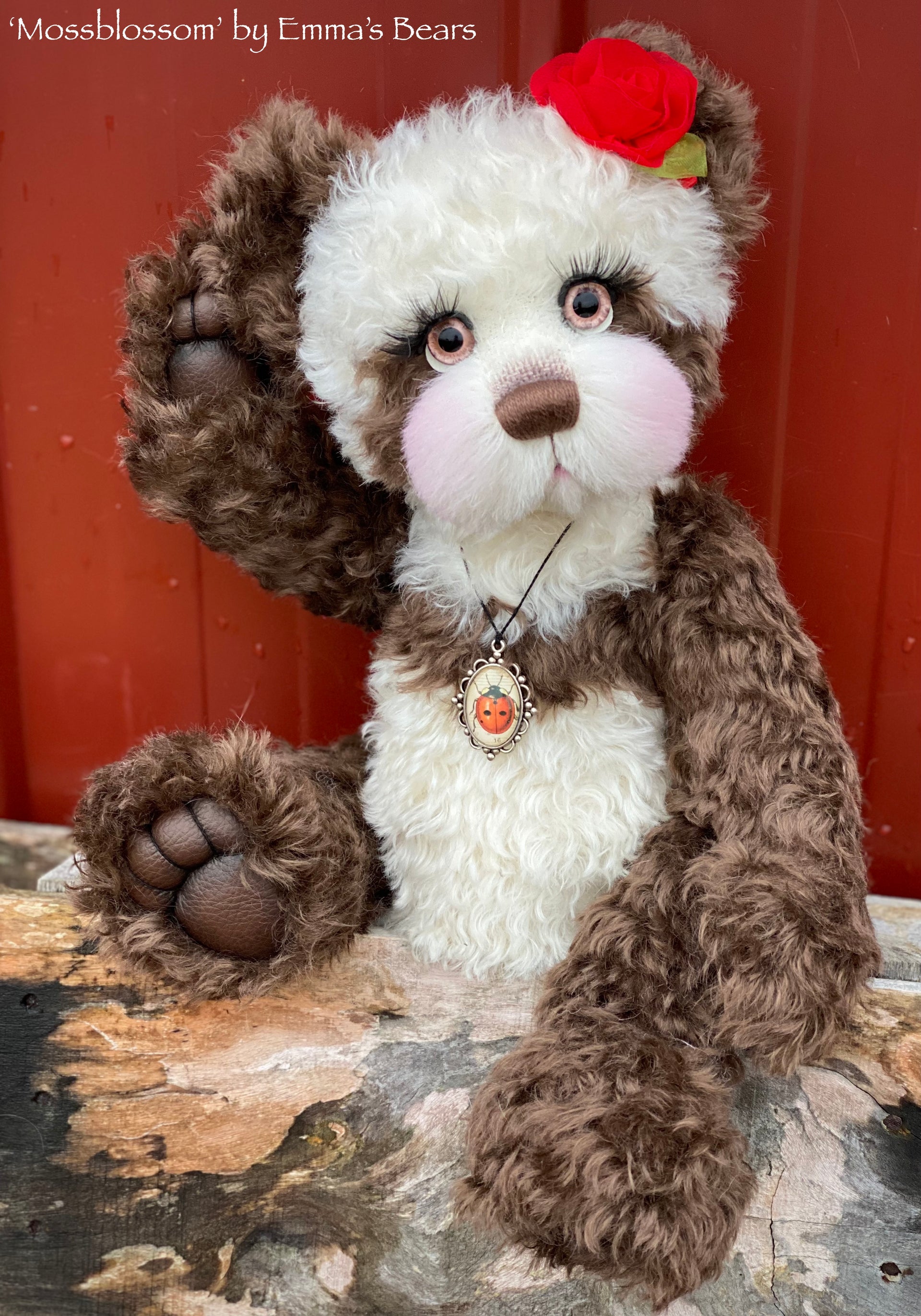 Mossblossom - 16" Curly Kid Mohair and Alpaca artist bear by Emma's Bears - OOAK