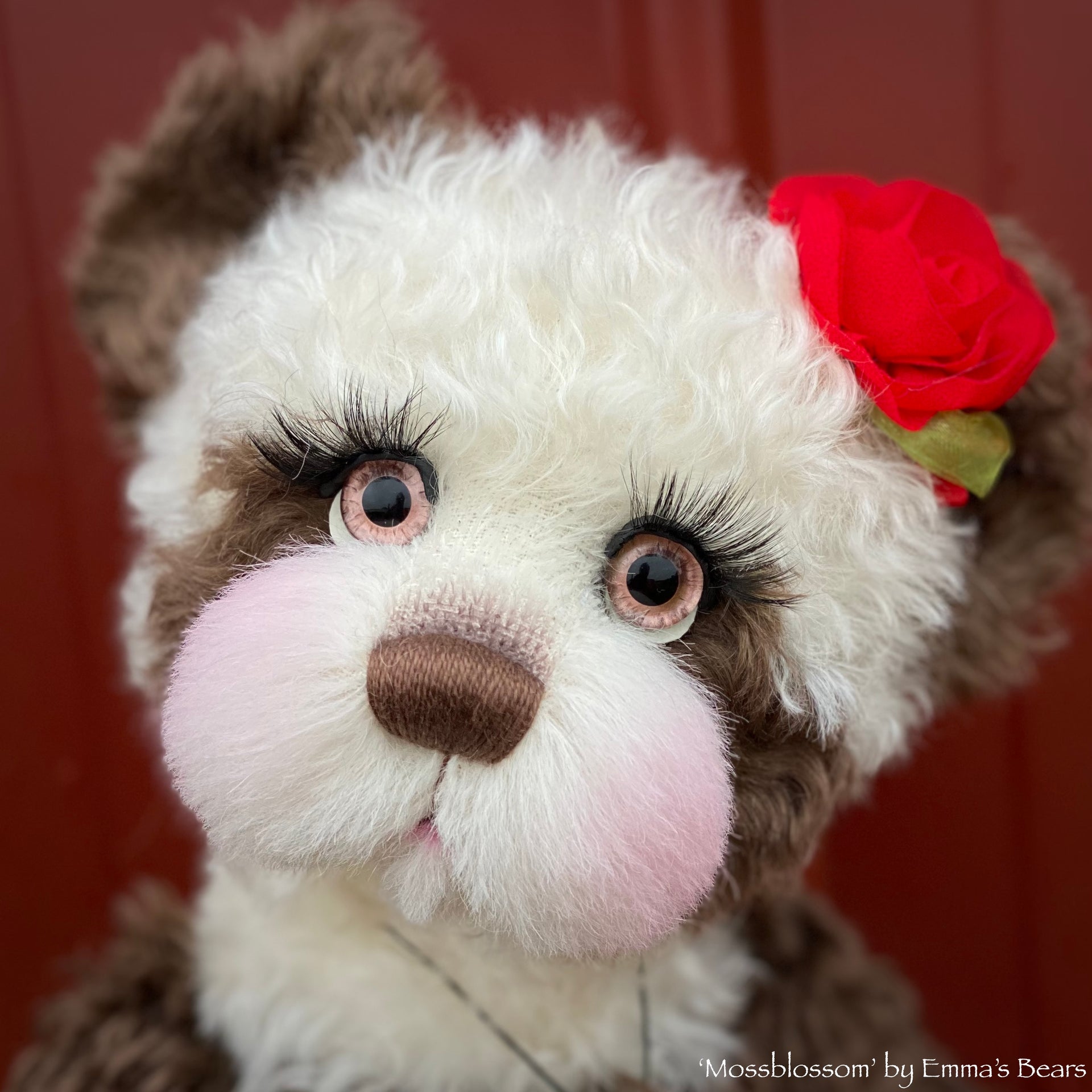 Mossblossom - 16" Curly Kid Mohair and Alpaca artist bear by Emma's Bears - OOAK