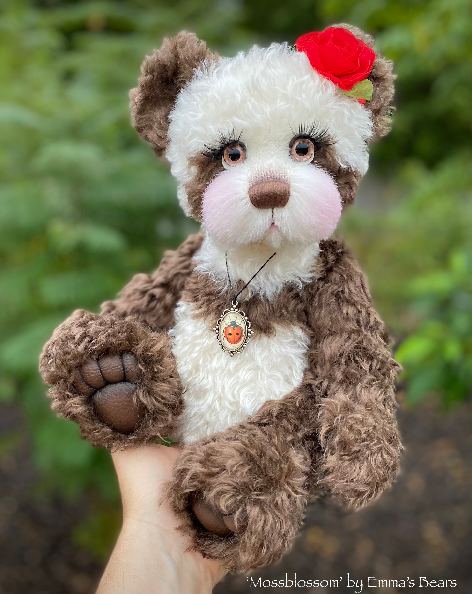 Mossblossom - 16" Curly Kid Mohair and Alpaca artist bear by Emma's Bears - OOAK