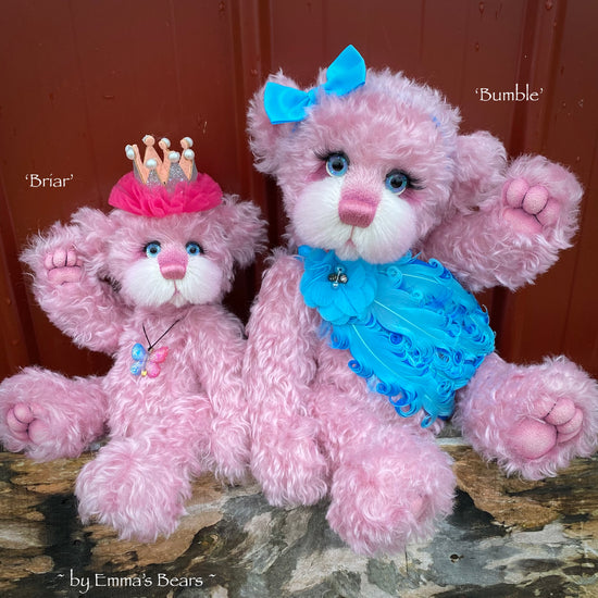 Briar - 12" Curly Kid Mohair and Alpaca artist bear by Emma's Bears - OOAK