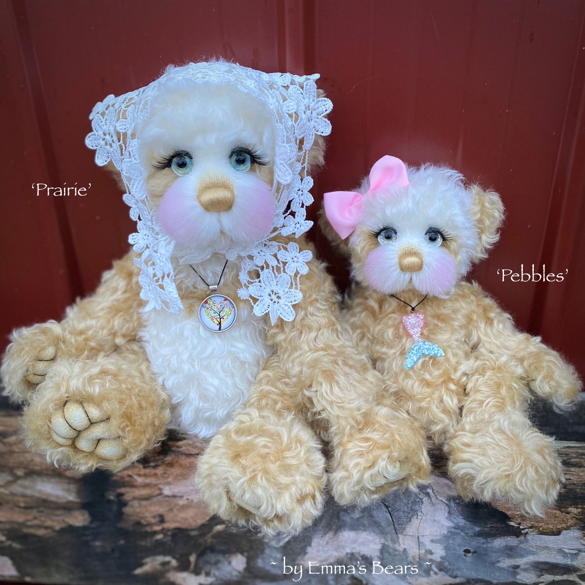 Pebbles - 12" Curly Kid Mohair and Alpaca artist bear by Emma's Bears - OOAK