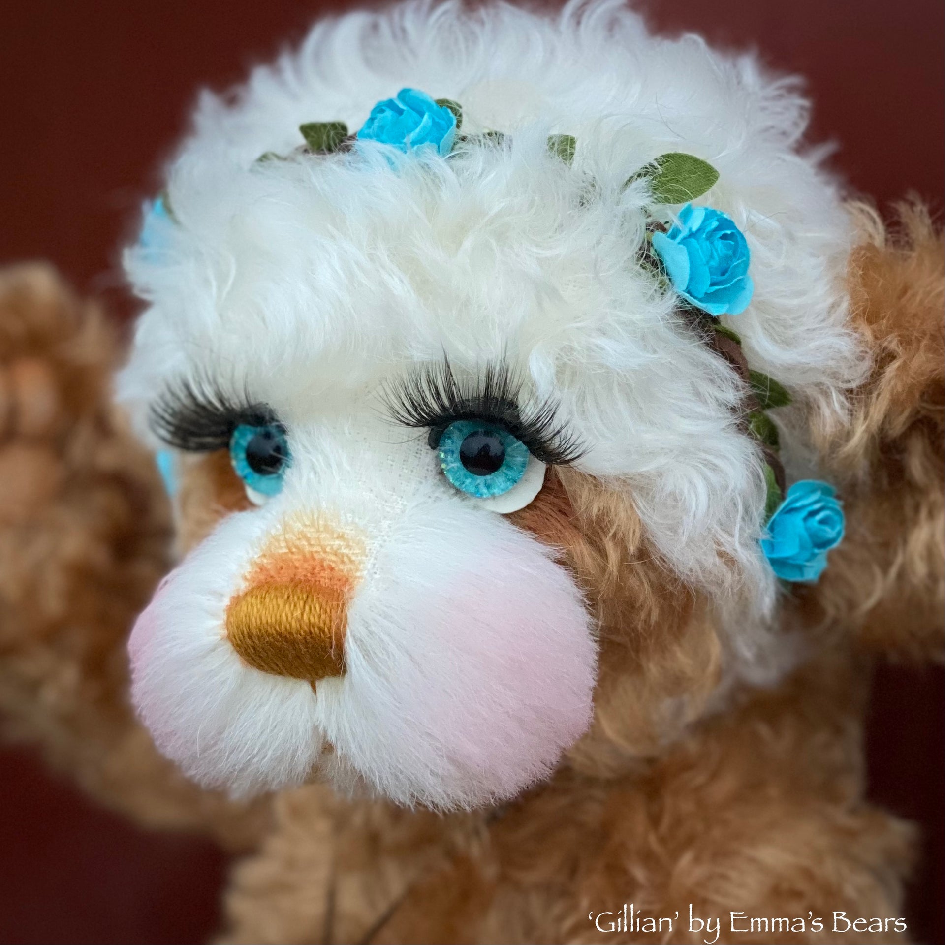 Gillian - 15" Curly Kid Mohair and Alpaca artist bear by Emma's Bears - OOAK