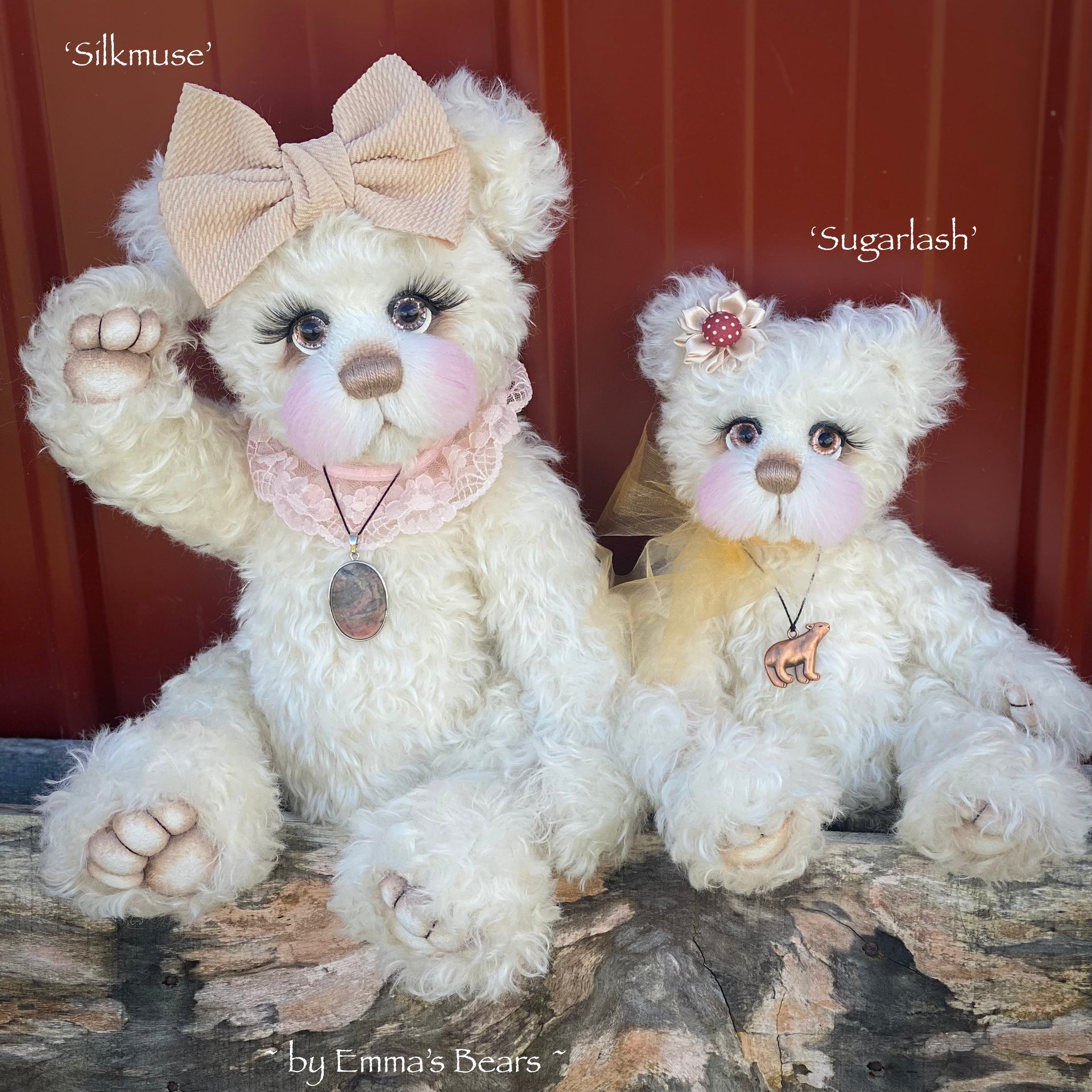 Sugarlash - 12" Curly Kid Mohair and Alpaca artist bear by Emma's Bears - OOAK