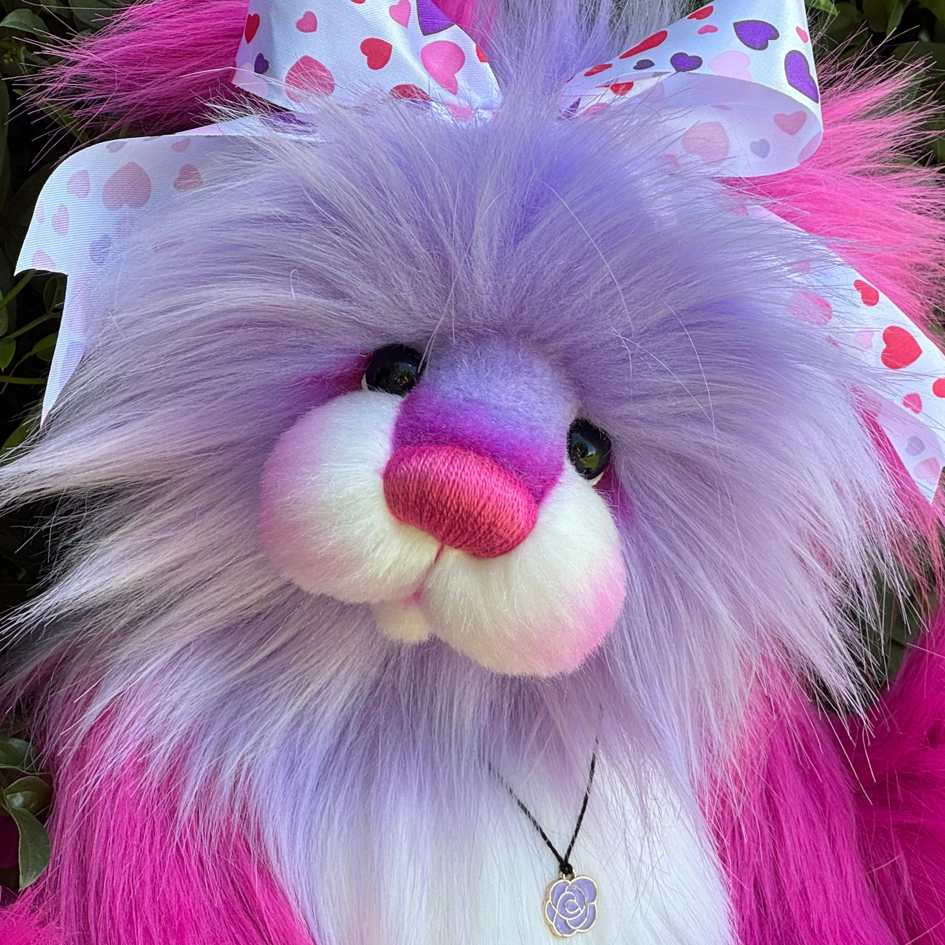 KITS - 14.5" Flutter-Rose faux fur bear