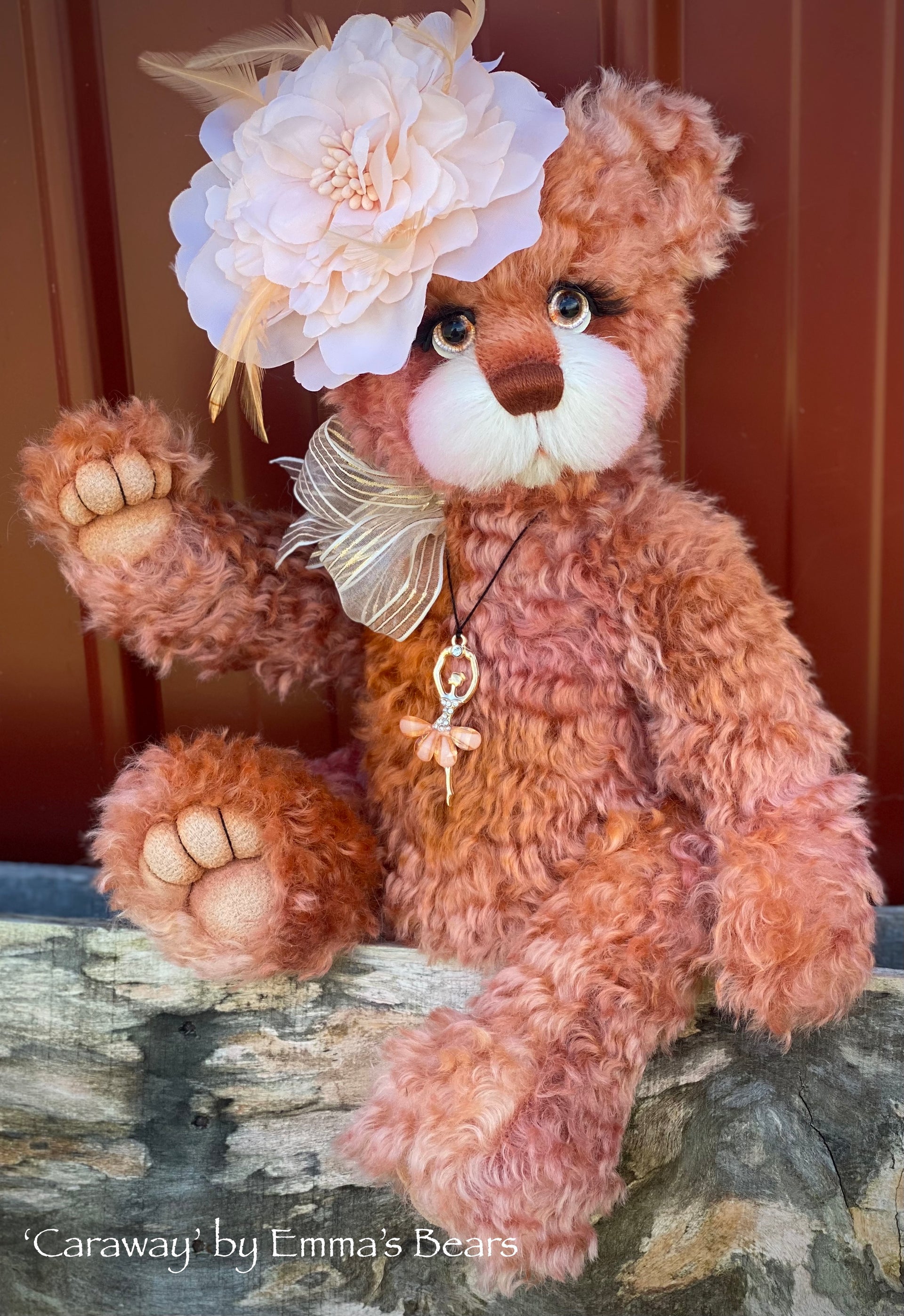 Caraway - 16" Curly Kid Mohair and Alpaca artist bear by Emma's Bears - OOAK