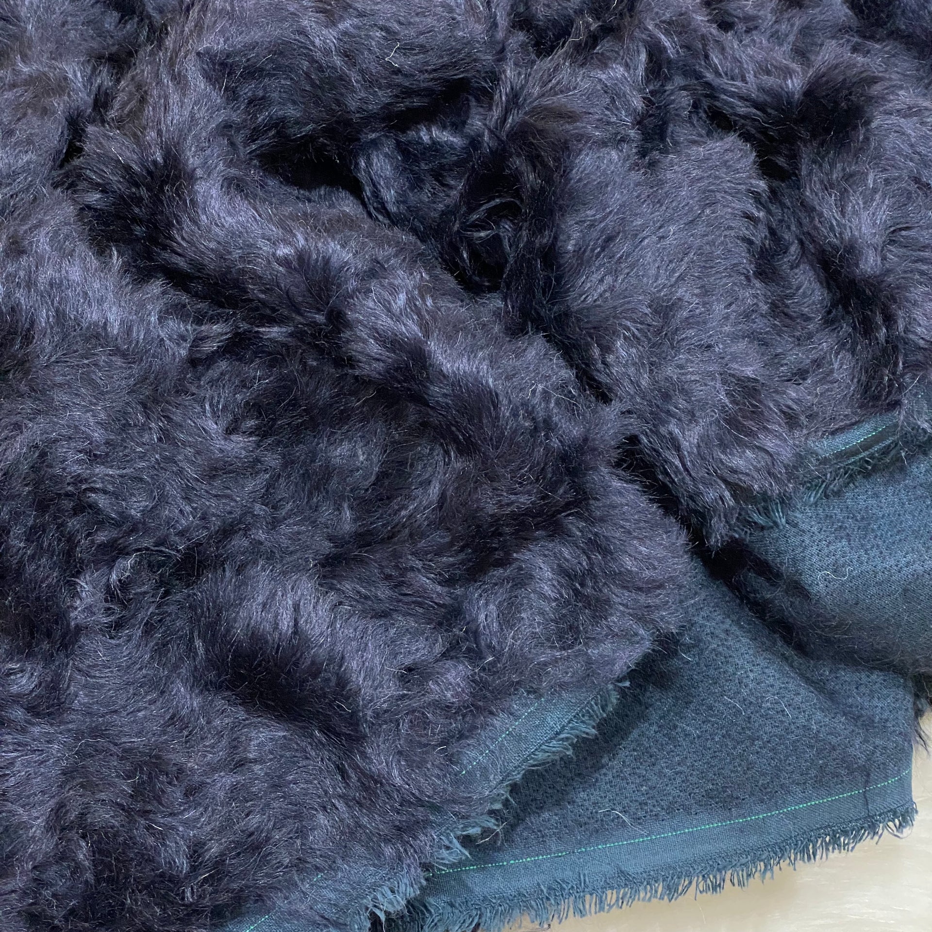 LIMITED Navy Blue - 31mm Distressed Mohair