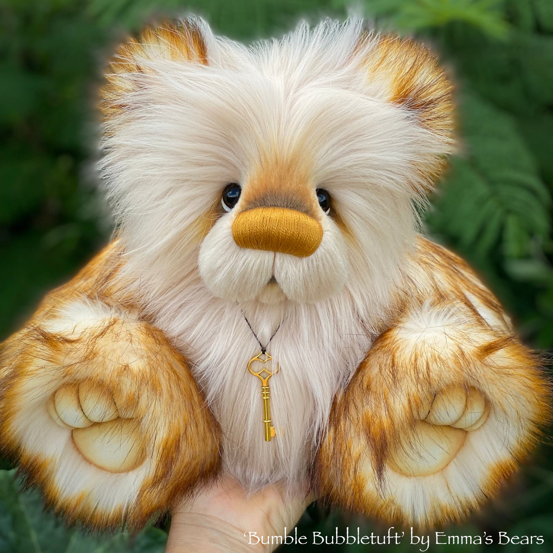 Bumble Bubbletuft - 15" faux fur bear by Emmas Bears - OOAK