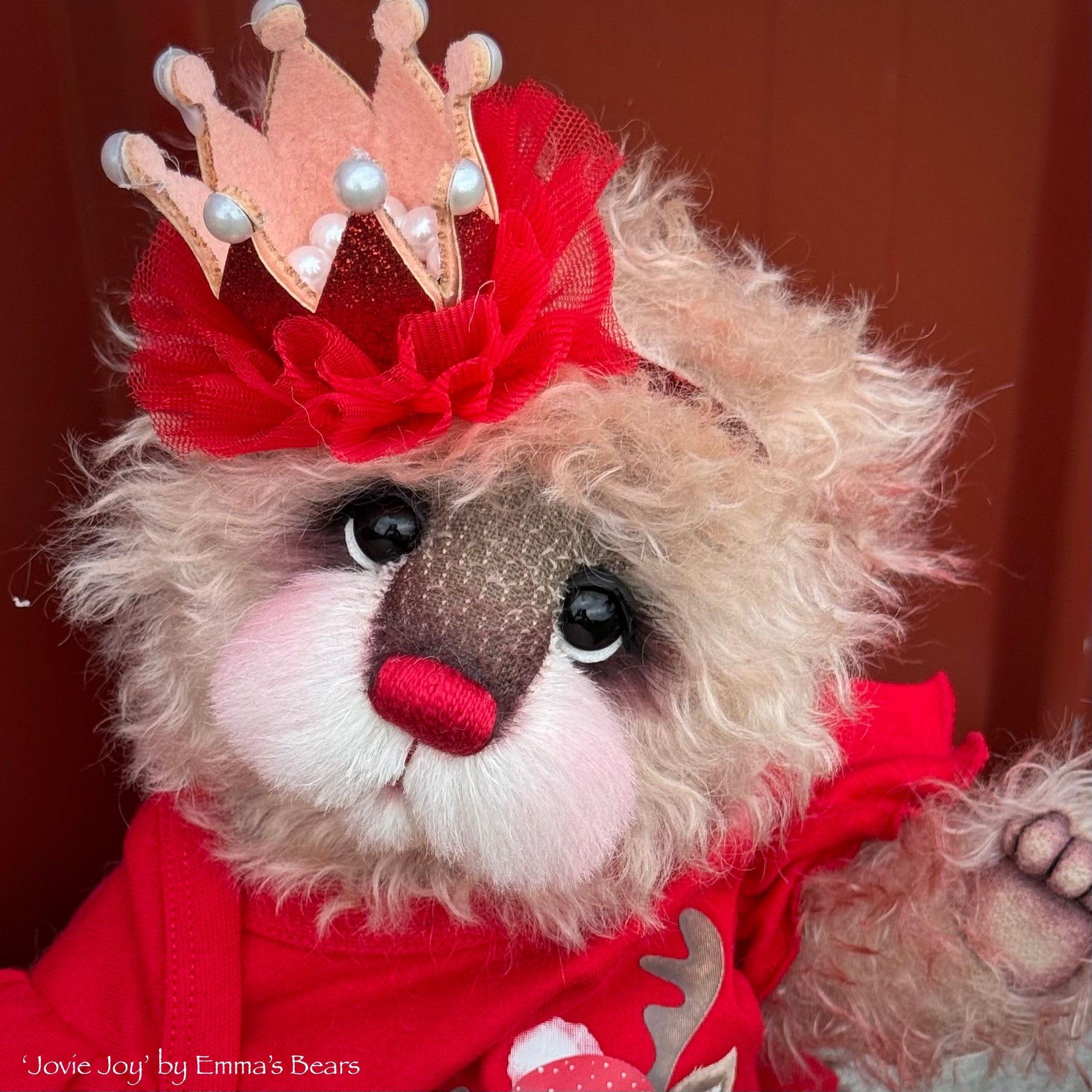 Jovie Joy - 13" Christmas 2024 Artist Bear by Emma's Bears - OOAK