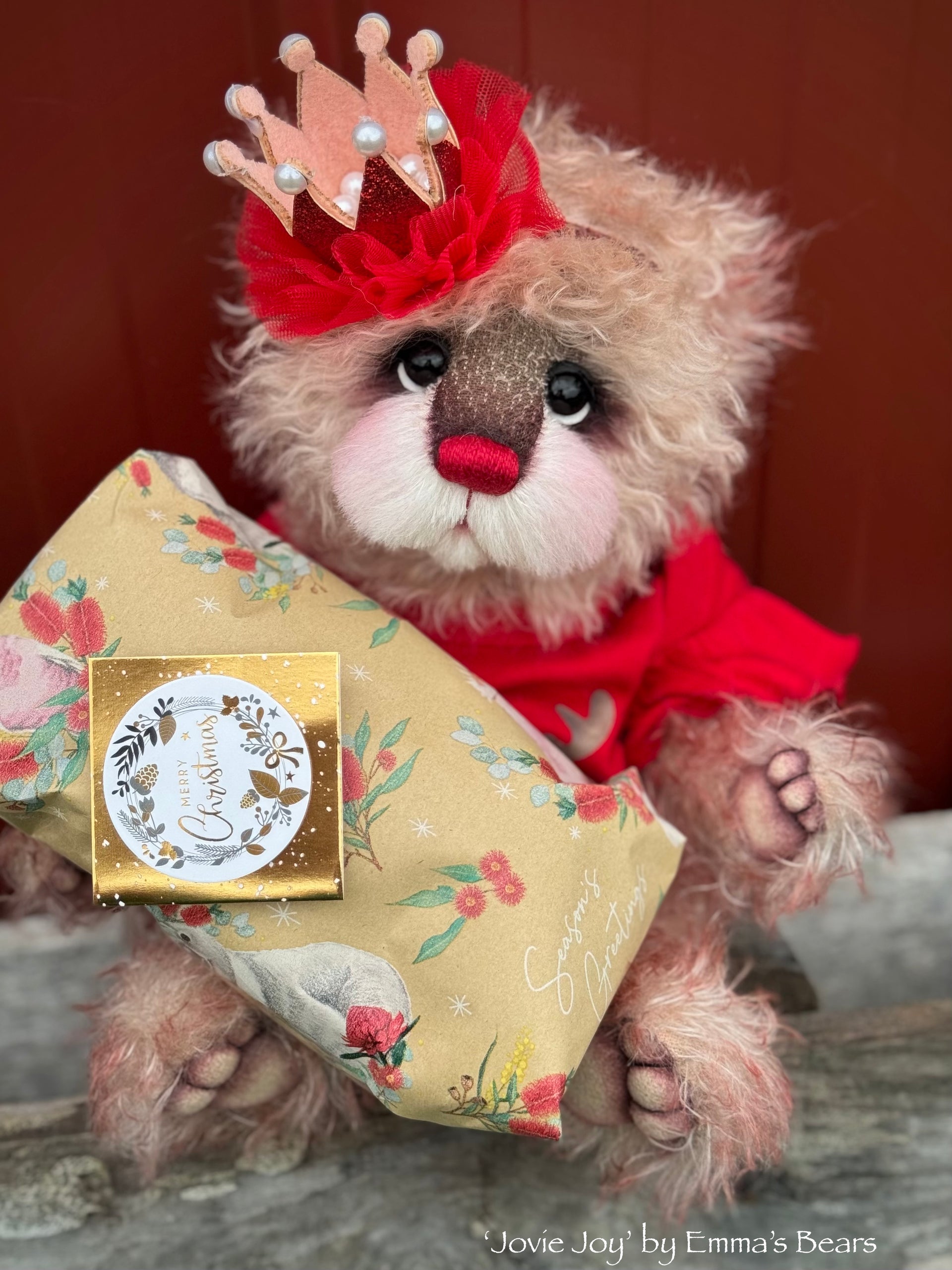 Jovie Joy - 13" Christmas 2024 Artist Bear by Emma's Bears - OOAK