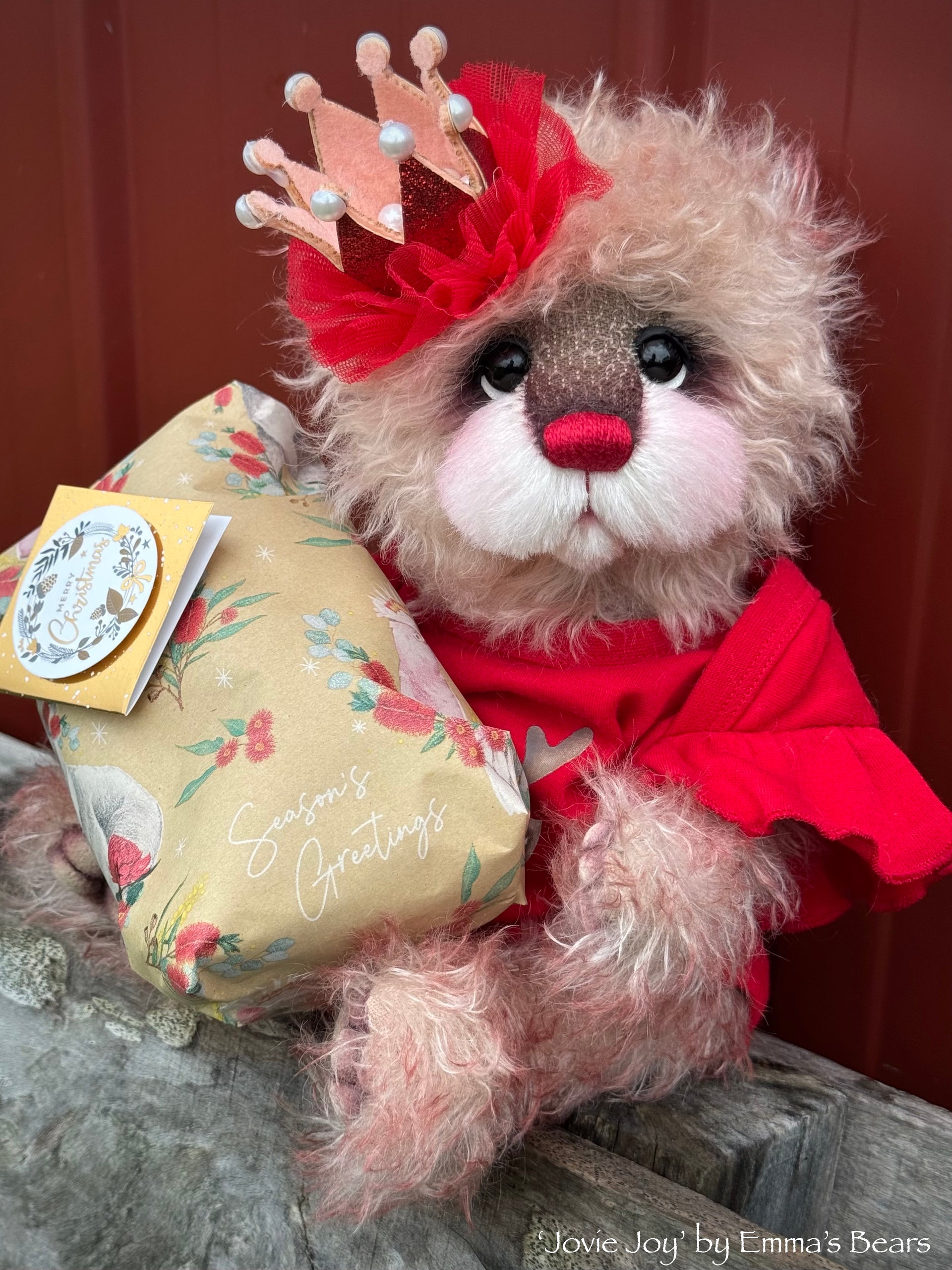 Jovie Joy - 13" Christmas 2024 Artist Bear by Emma's Bears - OOAK