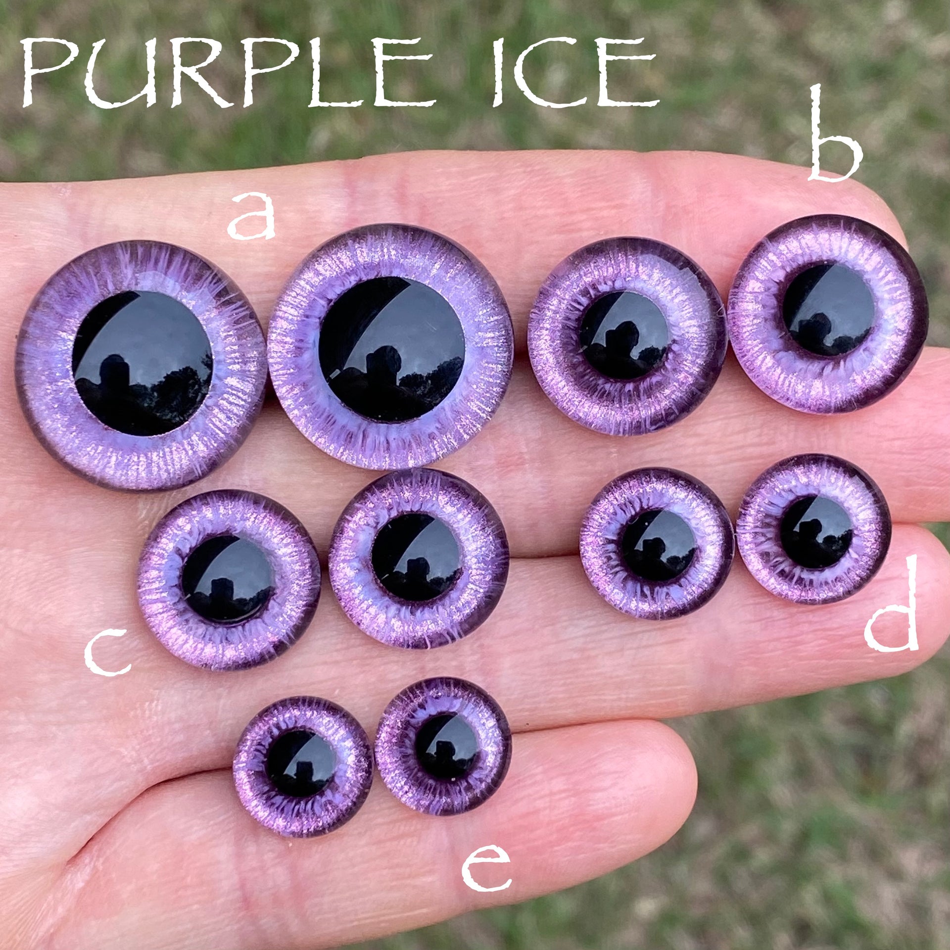 Hand Painted Eyes - Purple Ice