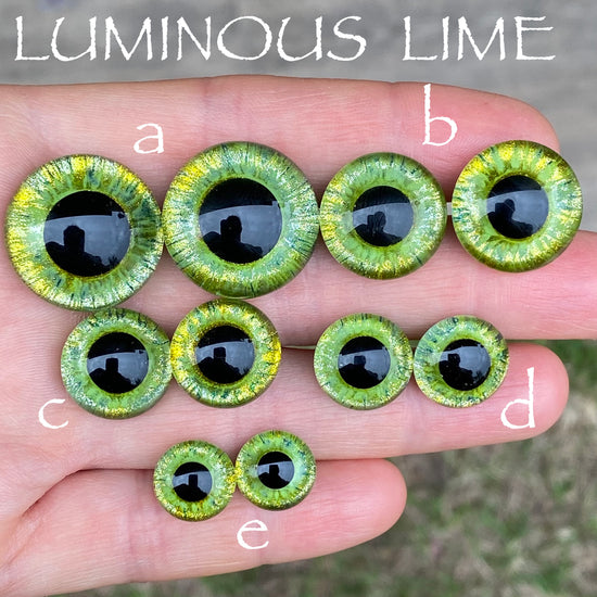 Hand Painted Eyes - Luminous Lime