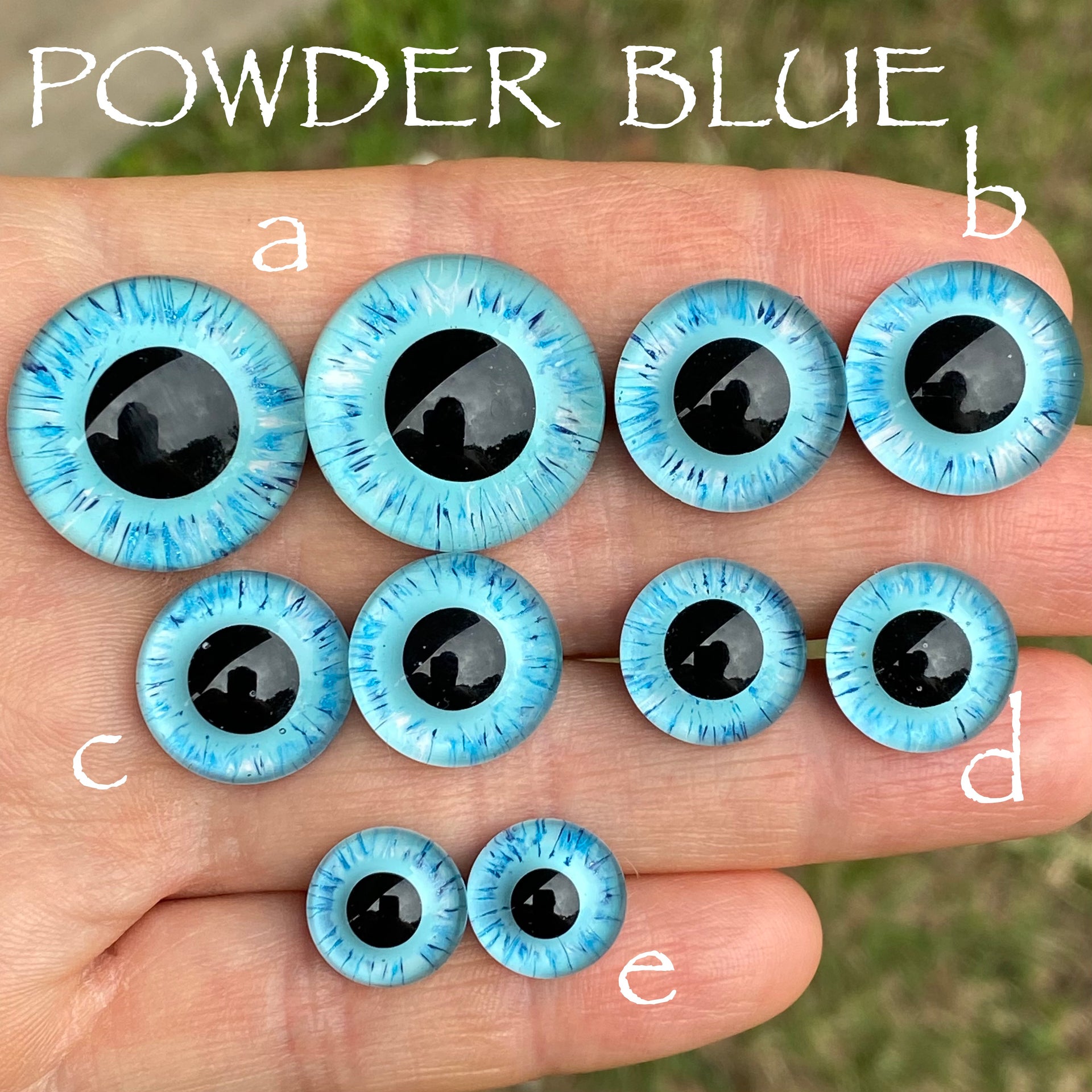 Hand Painted Eyes - Powder Blue