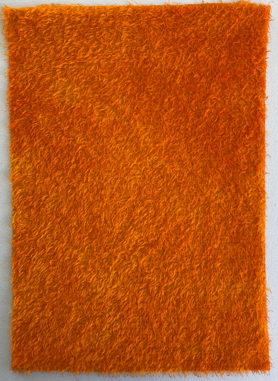 12mm Semi Sparse Mohair - Hand Dyed Vibrant Orange - Fat 1/8m - MAR046