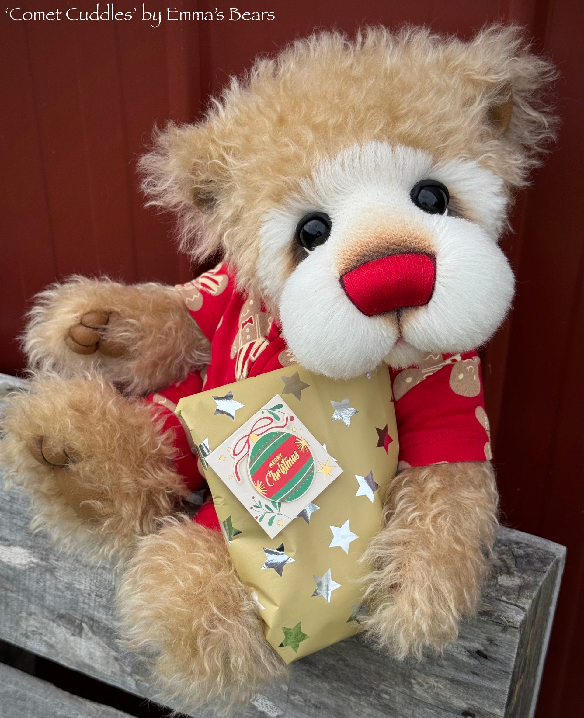 Comet Cuddles - 17" Christmas 2024 Artist Bear by Emma's Bears - OOAK