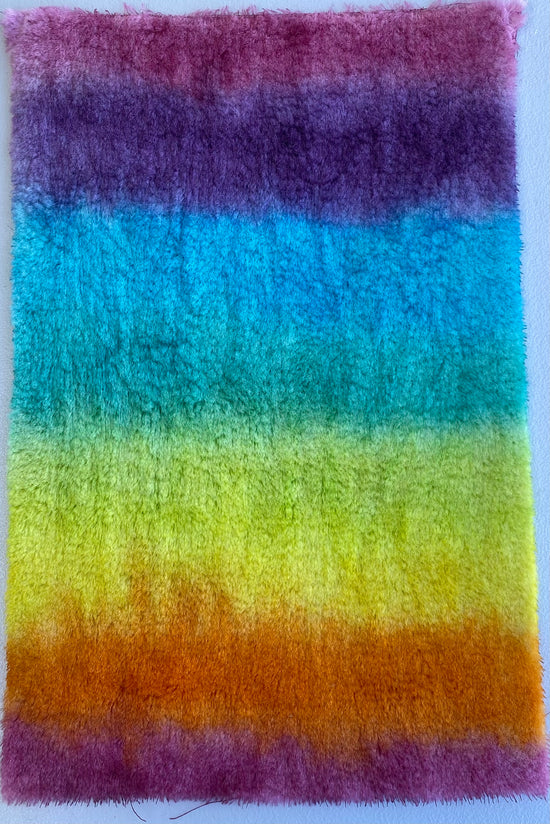10mm Alpaca  - Hand Dyed Rainbow - Fat 1/8m  - MAR084