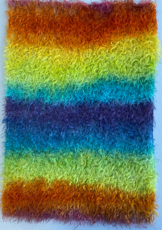 Dense Matted Ratinee Mohair - Hand Dyed Time Warp - Fat 1/8m - MAR098