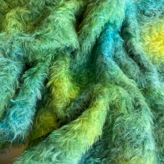 Dense Matted Ratinee Mohair - Hand Dyed Forest - Fat 1/4m - MAR103