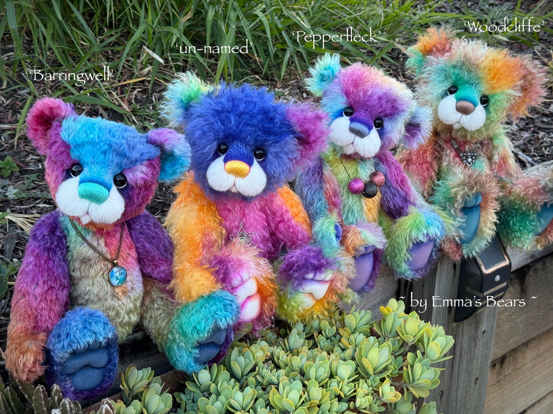 Barringwell - 16" hand dyed mohair bear by Emmas Bears - OOAK