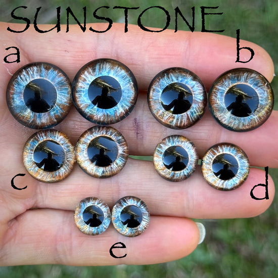 Hand Painted Eyes - Sunstone