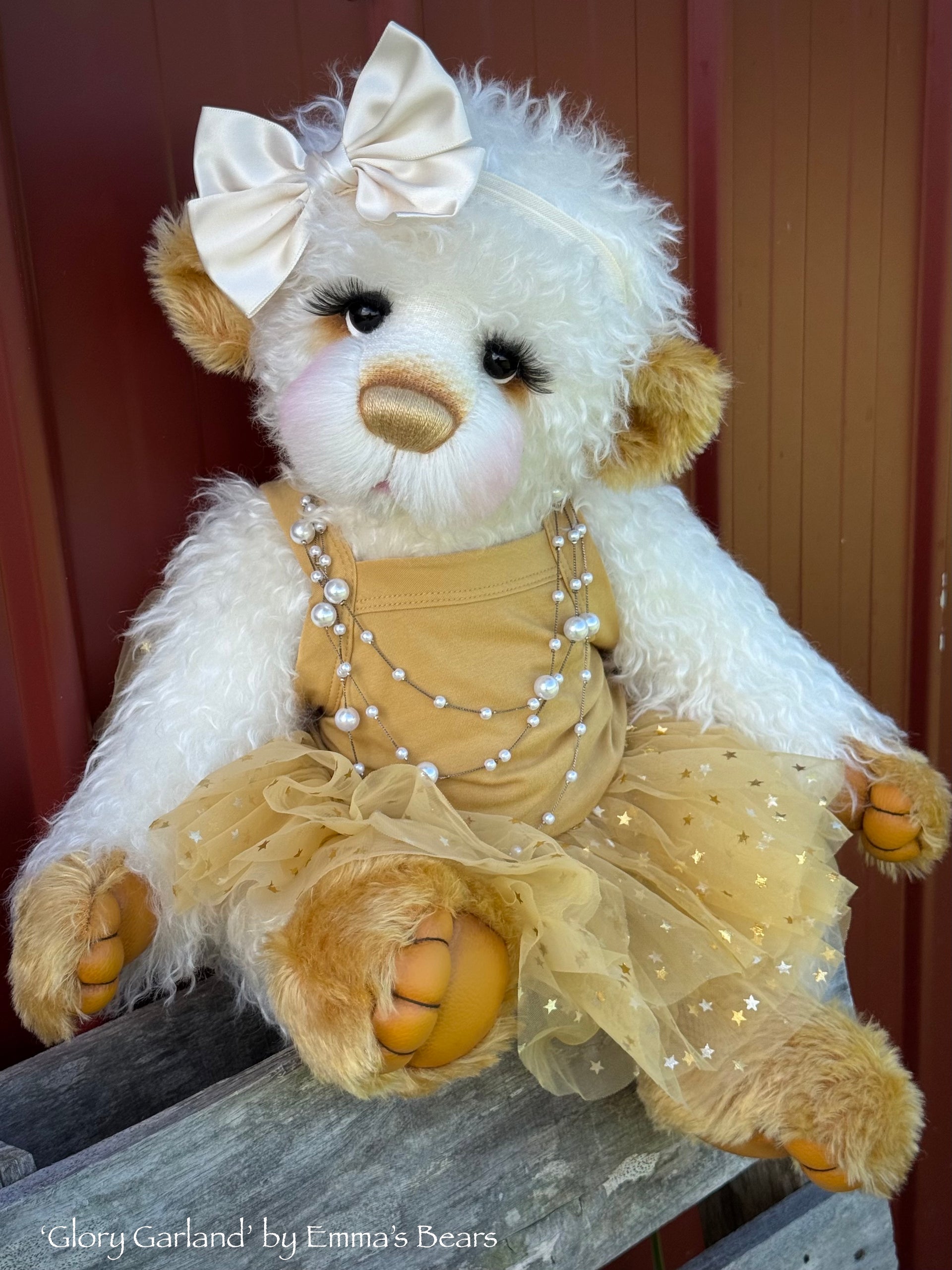 Glory Garland - 21" Christmas 2024 Artist Bear by Emma's Bears - OOAK