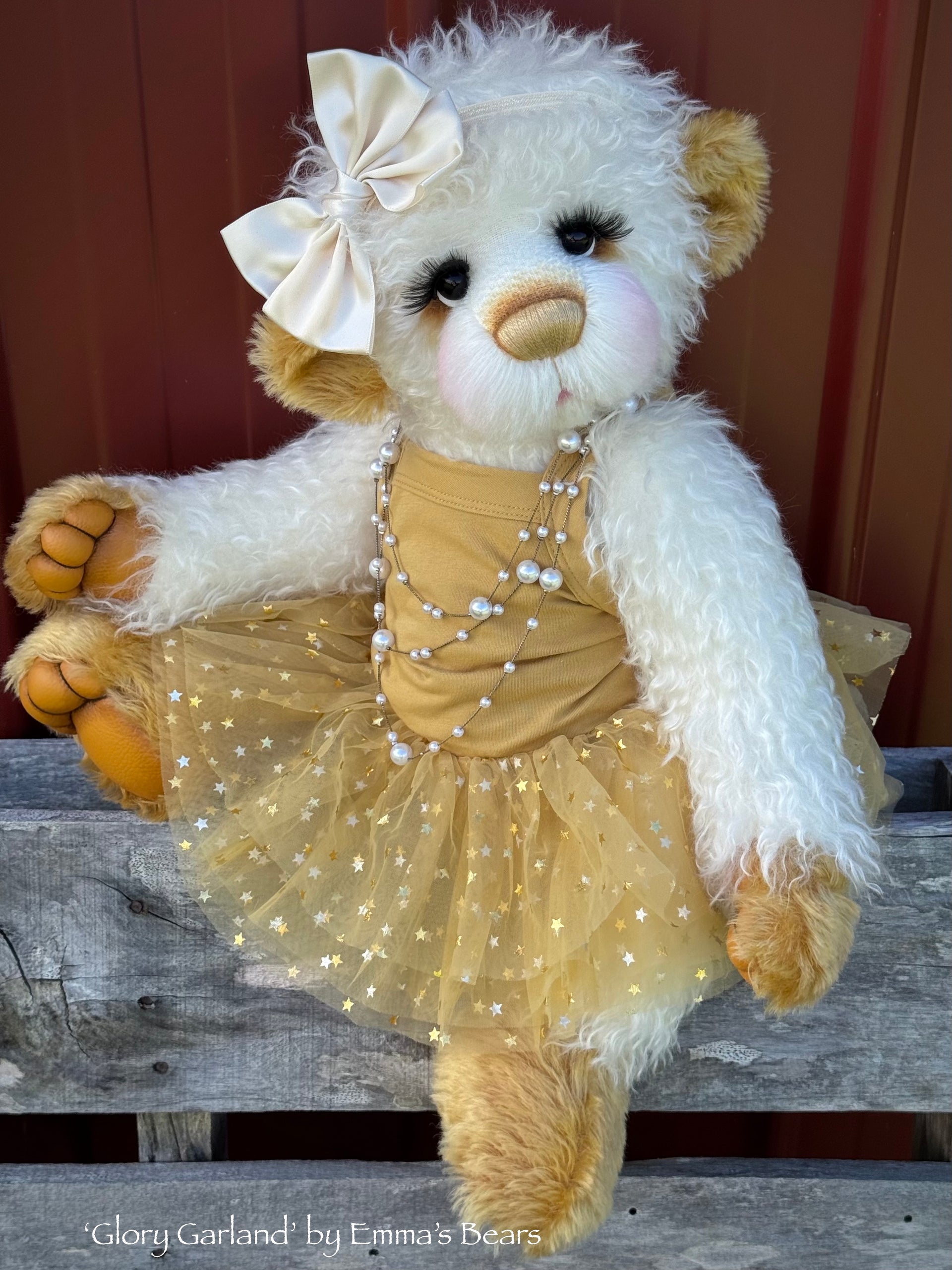 Glory Garland - 21" Christmas 2024 Artist Bear by Emma's Bears - OOAK