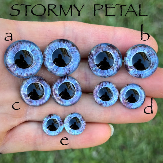 Hand Painted Eyes - Stormy Petal