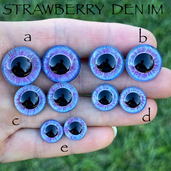 Hand Painted Eyes - Strawberry Denim