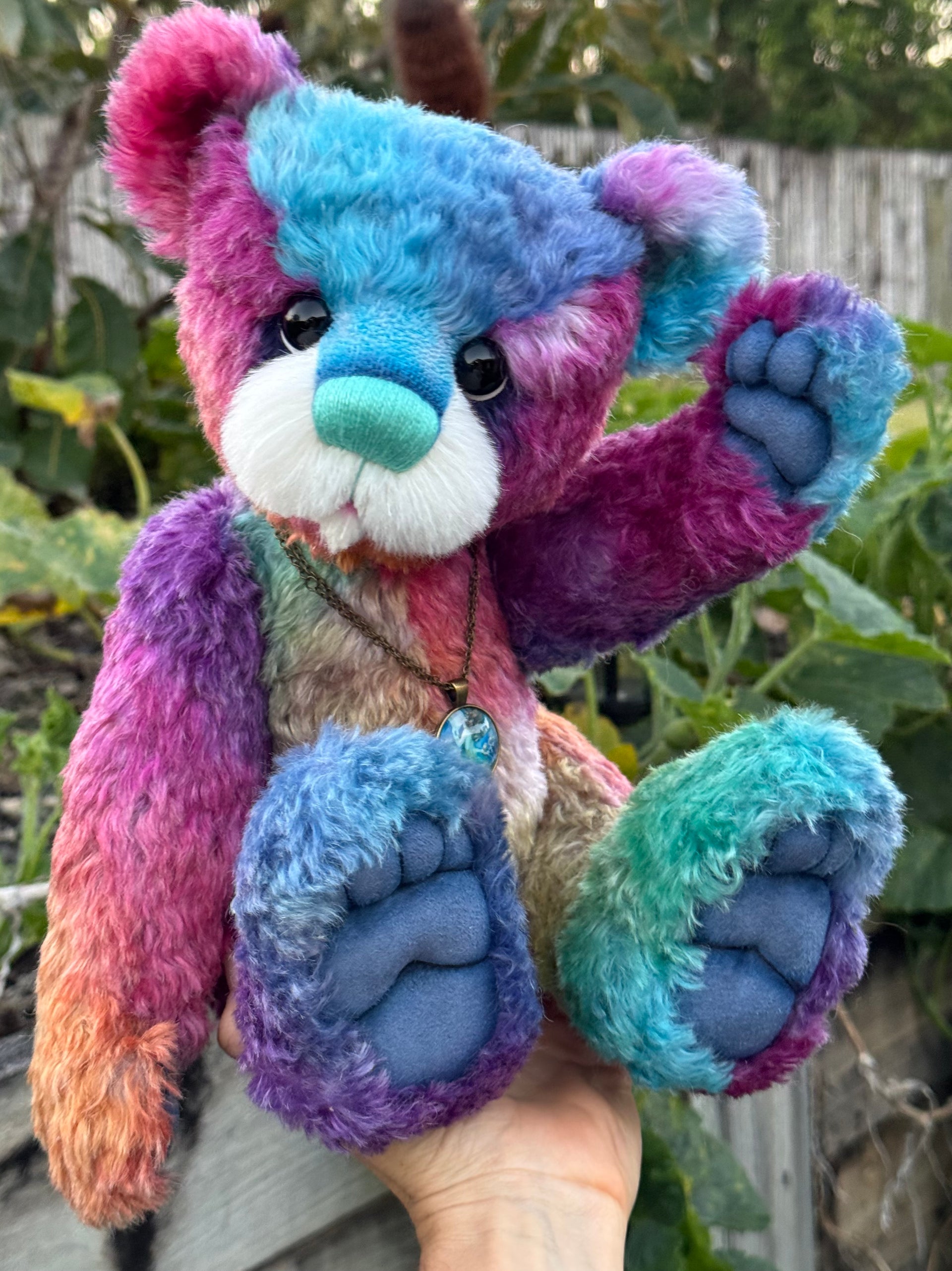 Barringwell - 16" hand dyed mohair bear by Emmas Bears - OOAK